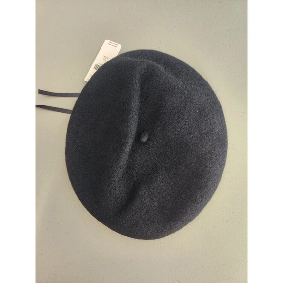 NWT Anthropologie Maeve Pearl Bow Beret One Size Black - Picture 5 of 16
